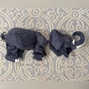 Plush Elephant Pet Costume Set - Dark Gray Elephant